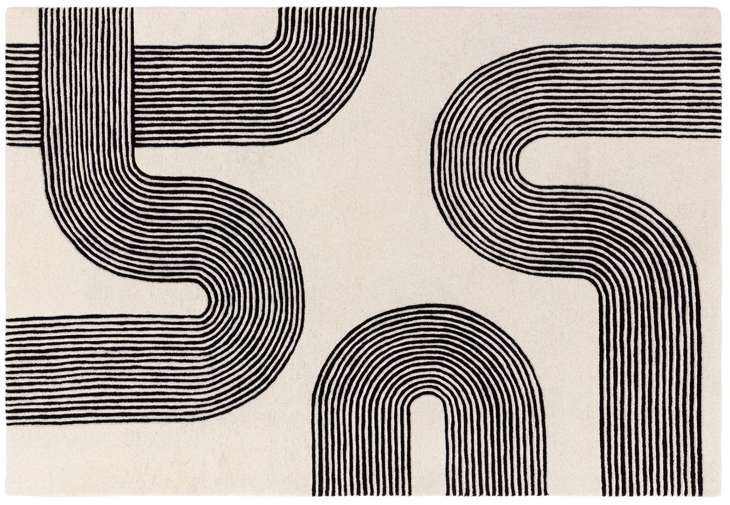 Tapis Matrix Arches Noir