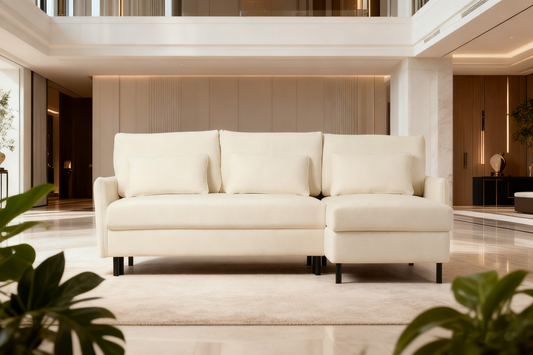 Modèle 12 Canapé-lit 3 places avec méridienne à droite et rangement