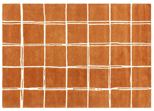 Tapis rouille Albany Grid