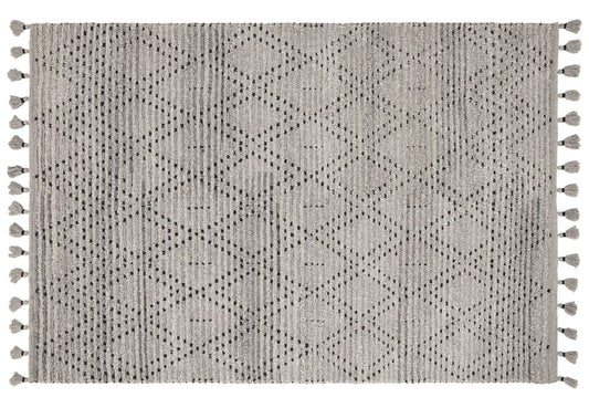 Tapis du Népal Gris Noir Diamant