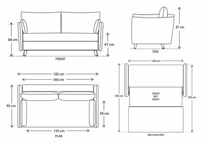 Modèle 08 Canapé-lit 2,5 places