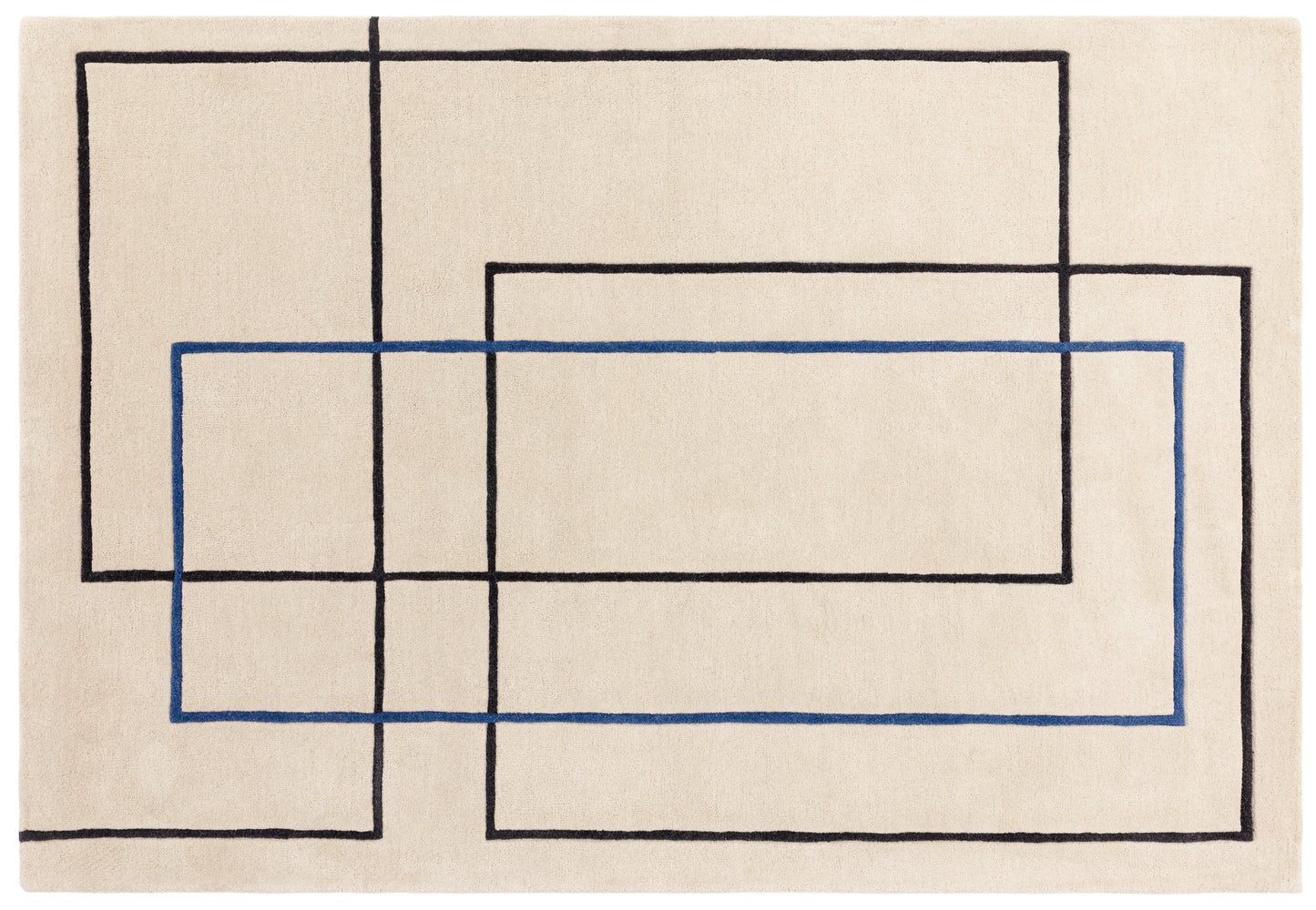 Tapis bleu à motif récif