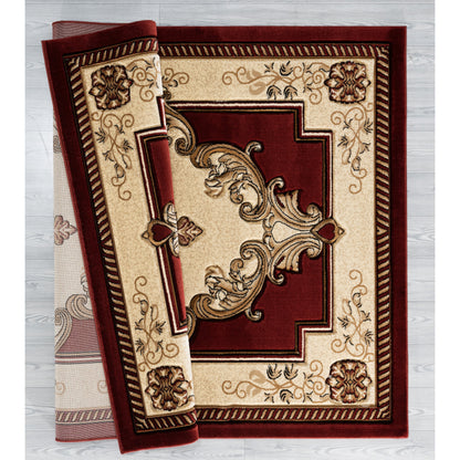 Tapis de salon Porch &amp; Den Curry sculpté à la main