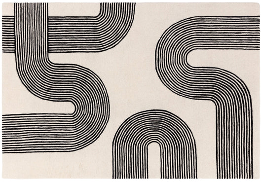 Tapis Matrix Arches Noir